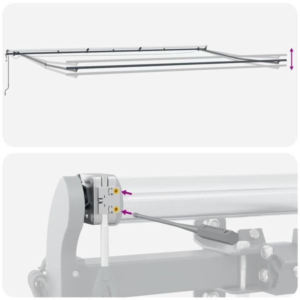 Автоматично прибираща се тента с LED антрацит и бял 600x300 см