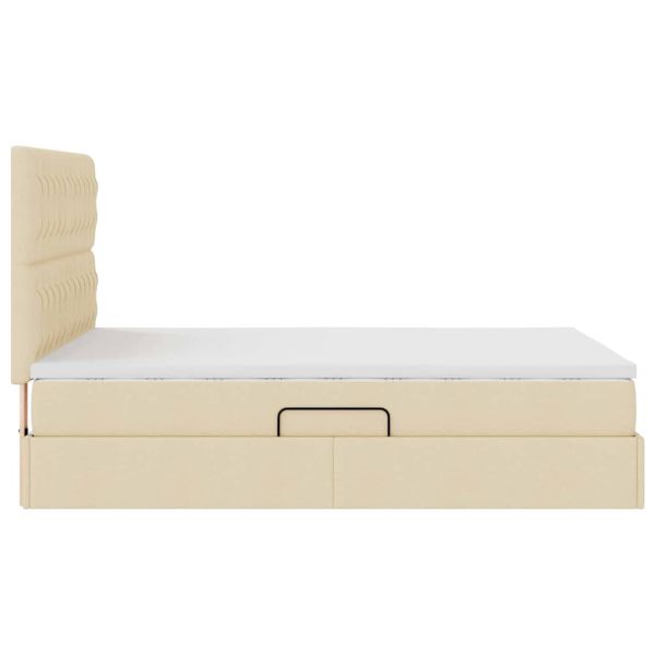 Легло с място за съхранение и матрак Кремав 140 x 190 cm