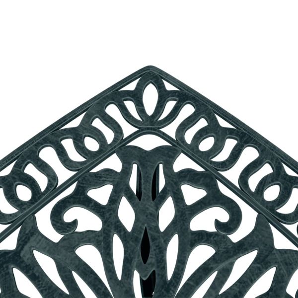 Градинска маса, зелена, 53x53x53 см, лят алуминий