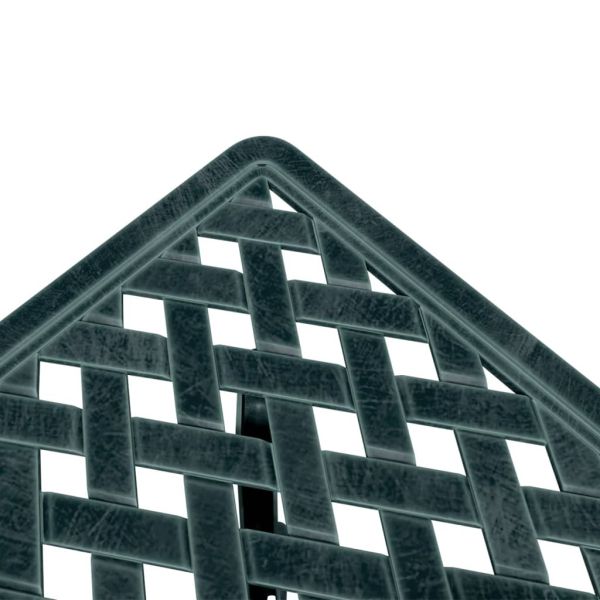 Градинска маса, зелена, 53x53x53 см, лят алуминий