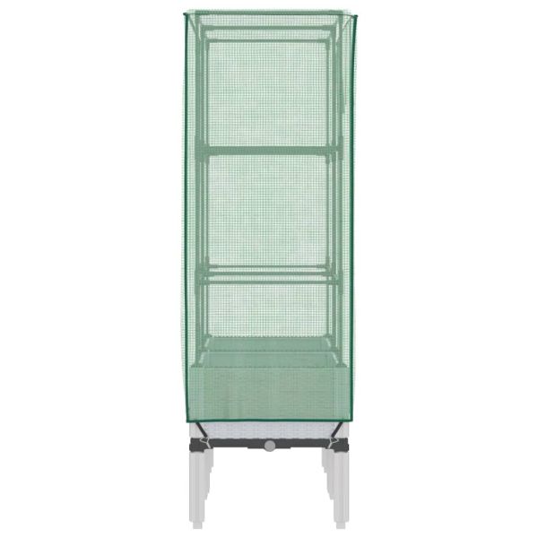 Повдигнато легло с оранжерия калъф, ратанов вид, 80x40x140 см