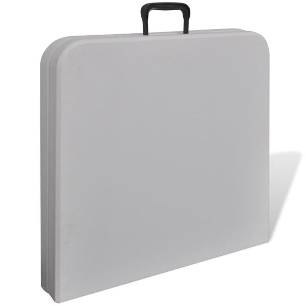 Сгъваема градинска маса 122 см HDPE бяла