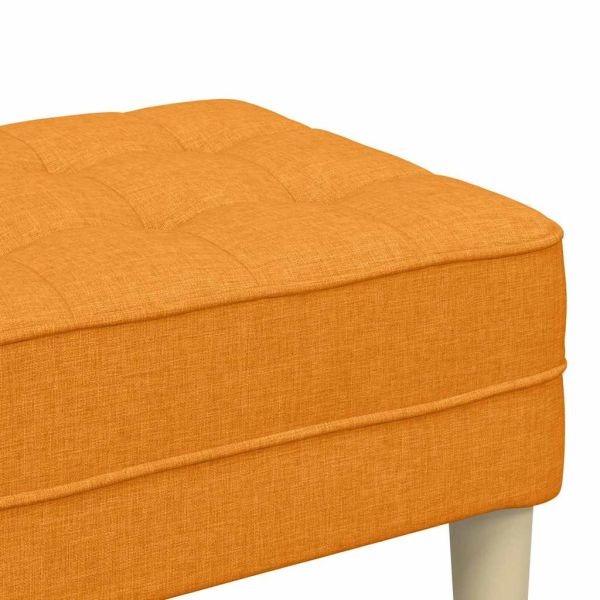 Пейка с възглавница Тъмен жълт 113 x 57 x 39 см текстил