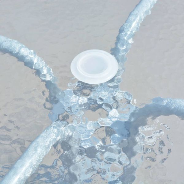 Бистро маса, сива, 80x71 см, стомана