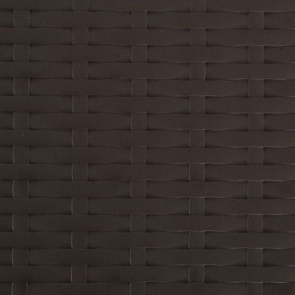 Сгъваеми бар столове, 2 бр, HDPE и стомана, кафяви, ратанов вид