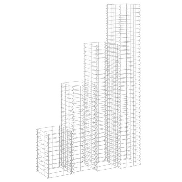 Габиони повдигнати лехи, 4 бр, 30x30x50/100/150/200 см, желязо
