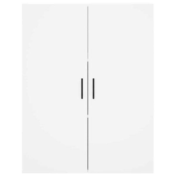 Висок шкаф, бял, 69,5x34x180 см, инженерно дърво