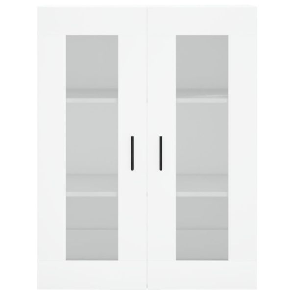 Висок шкаф, бял, 69,5x34x180 см, инженерно дърво