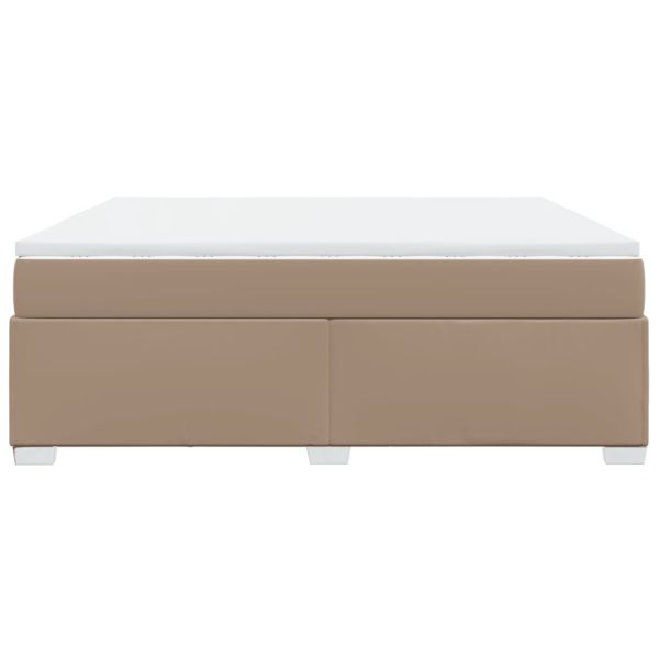 Боксспринг легло с матрак, капучино, 180x200см, изкуствена кожа
