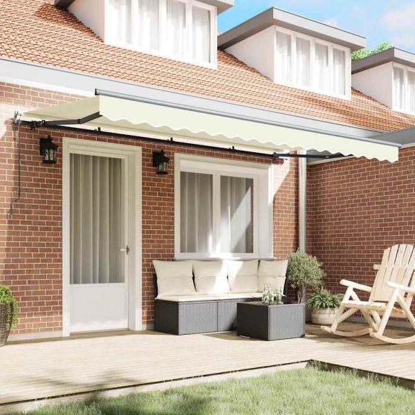 Сгъваем навес Крем 400 x 200 cm текстил