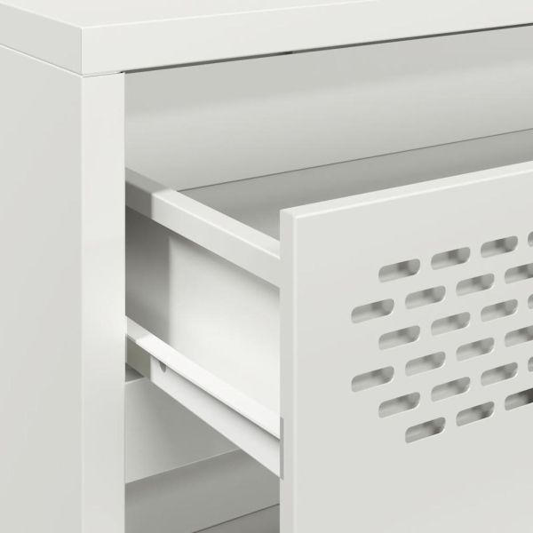 Бюфет, бял, 68x39x73,5 см, студеновалцувана стомана