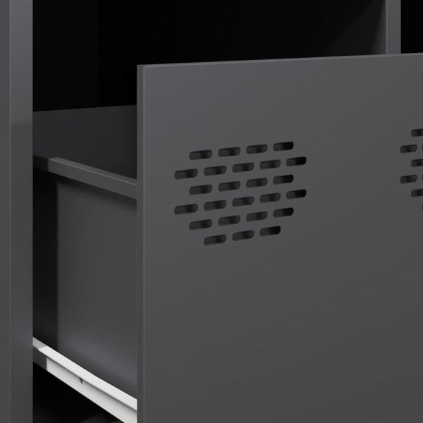 Маса за кафе антрацит 68,5x50x43,5 см студеновалцувана стомана