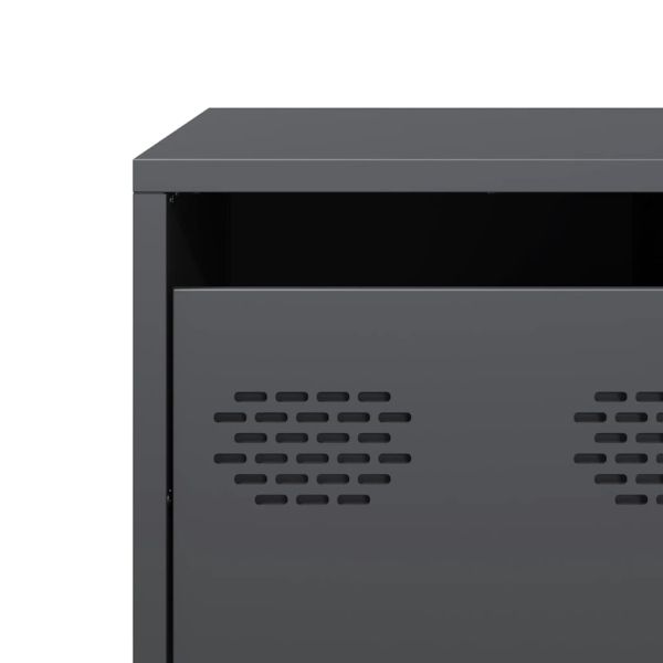 Маса за кафе антрацит 68,5x50x43,5 см студеновалцувана стомана