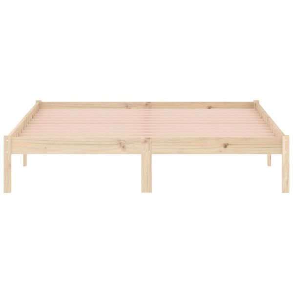 Рамка за легло без матрак, 152x203 см, бор масив, Queen