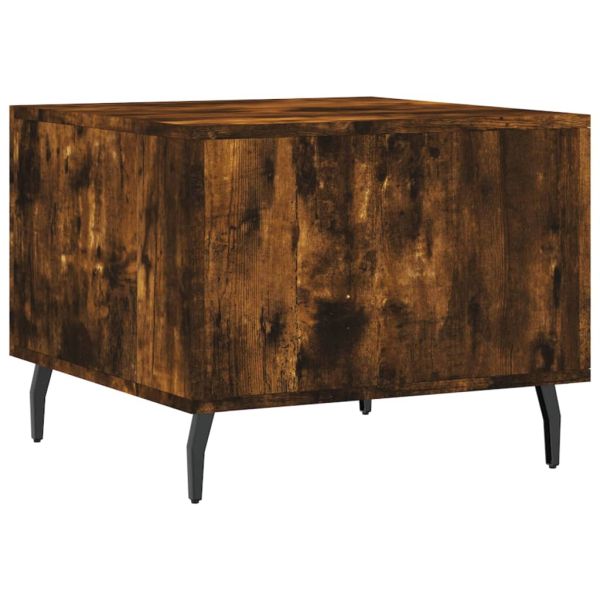 Кафе маси, 2 бр, опушен дъб, 50x50x40 см, инженерно дърво