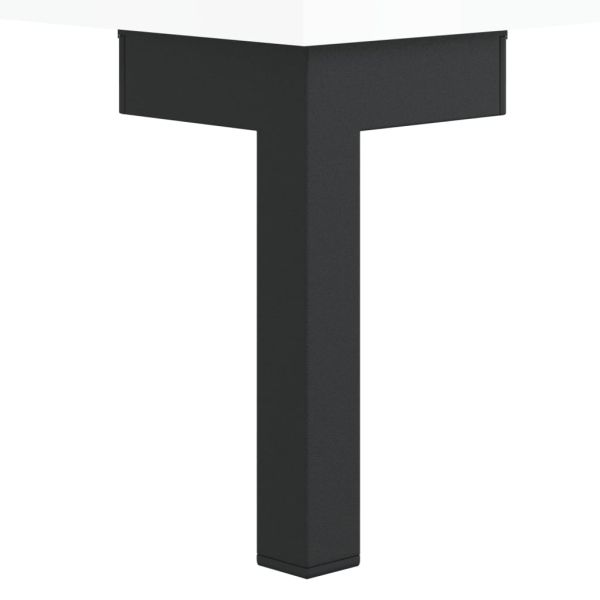 Кафе маси, 2 бр, Бял гланц, 50x50x40 см, инженерно дърво