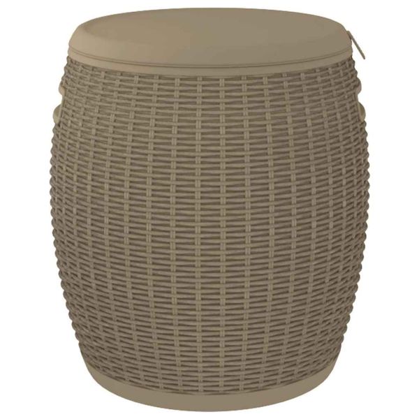 Градинска кутия за съхранение 4 в 1, светлокафява, полипропилен