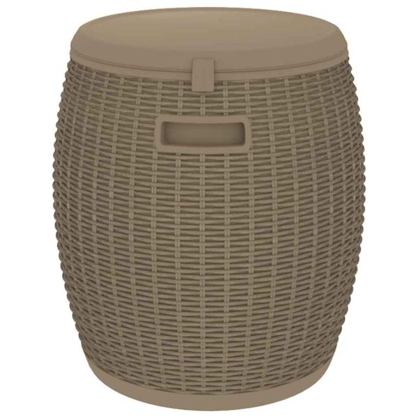 Градинска кутия за съхранение 4 в 1, светлокафява, полипропилен