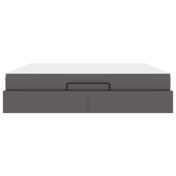 Рамка за легло с матрак Друг 2 pcs Сив ПВЦ