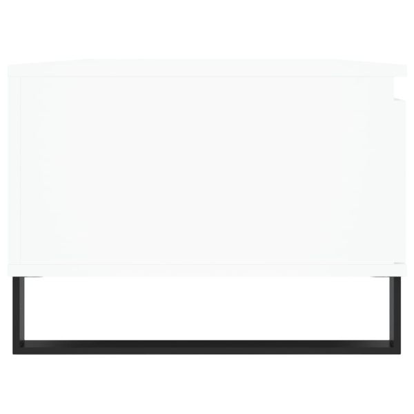 Кафе маса, бяла, 90x50x36,5 см, инженерно дърво