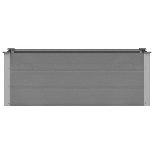 Градинска повдигната леха, WPC, 150x50x54 см, сива