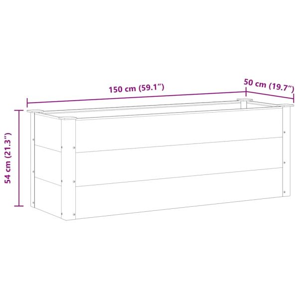Градинска повдигната леха, WPC, 150x50x54 см, сива