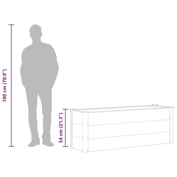 Градинска повдигната леха, WPC, 150x50x54 см, сива