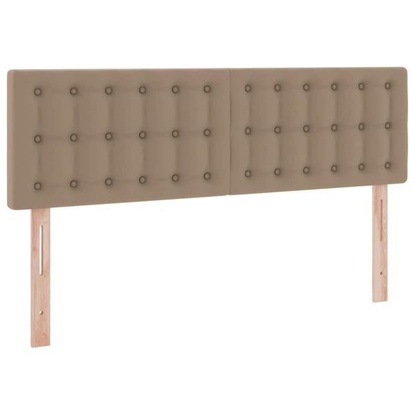 Легло с място за съхранение и LED с LED Капучино 140 x 190 cm