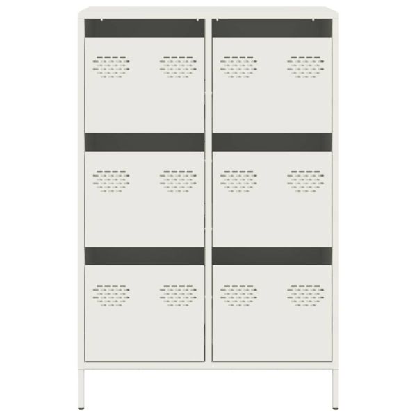 Висок шкаф, бял, 68x39x101,5 см, стомана