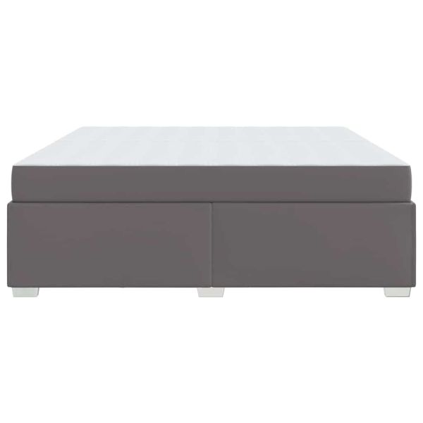 Рамка за легло с матрак Сив 200 x 200 cm текстил
