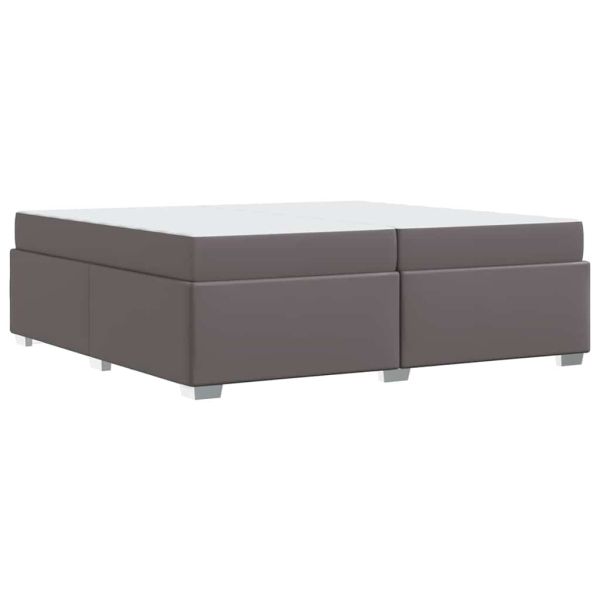 Рамка за легло с матрак Сив 200 x 200 cm текстил