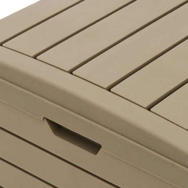 Външен кош за боклук, светлокафяв, 78x41x86 см, полипропилен