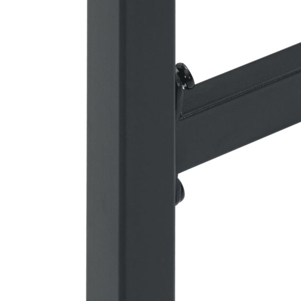 Градински бар комплект 3 части черен прахово боядисана стомана