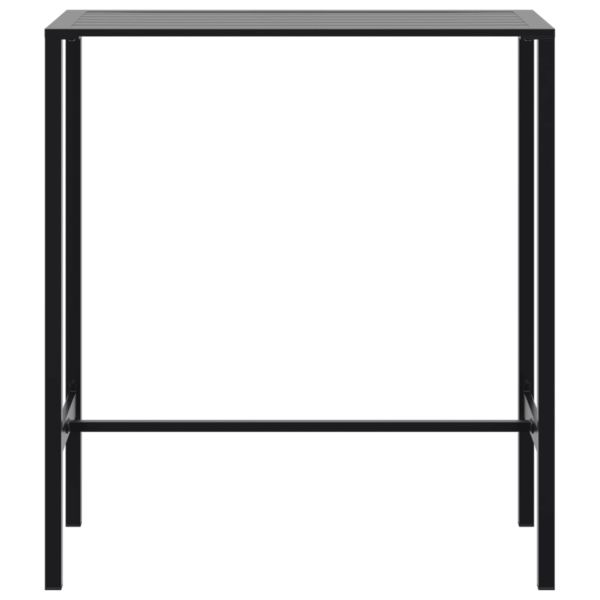 Градински бар комплект 5 части черен прахово боядисана стомана