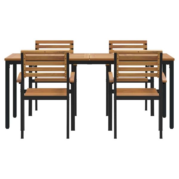 Комплект за хранене в градината 5 pcs Черно