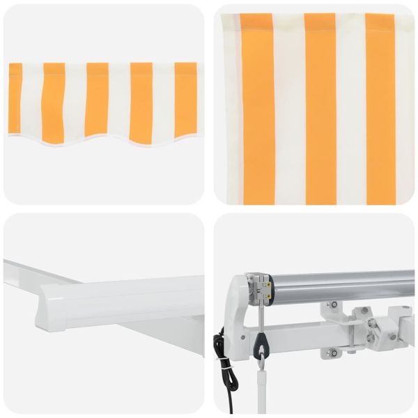 Сгъваем навес Жълто 400 x 200 cm текстил