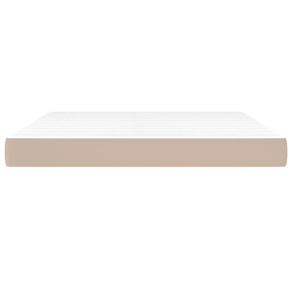 Матрак с покет пружини средна твърдост капучино 180x200x20 см изкуствена кожа