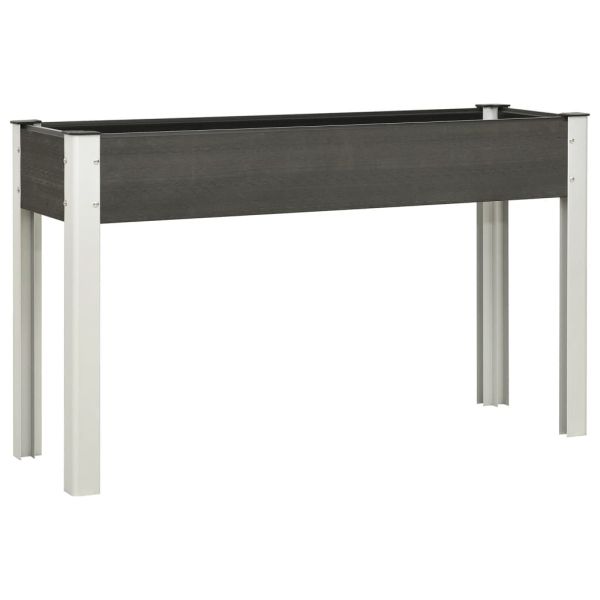 Градинска повдигната леха, сива, 120x40x75 см, WPC