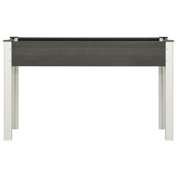 Градинска повдигната леха, сива, 120x40x75 см, WPC