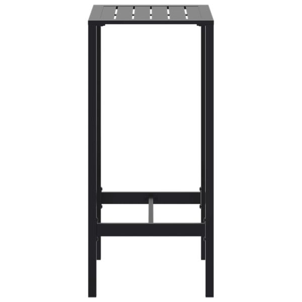 Бар маса, черна, 50x50x110 см, прахово боядисана стомана