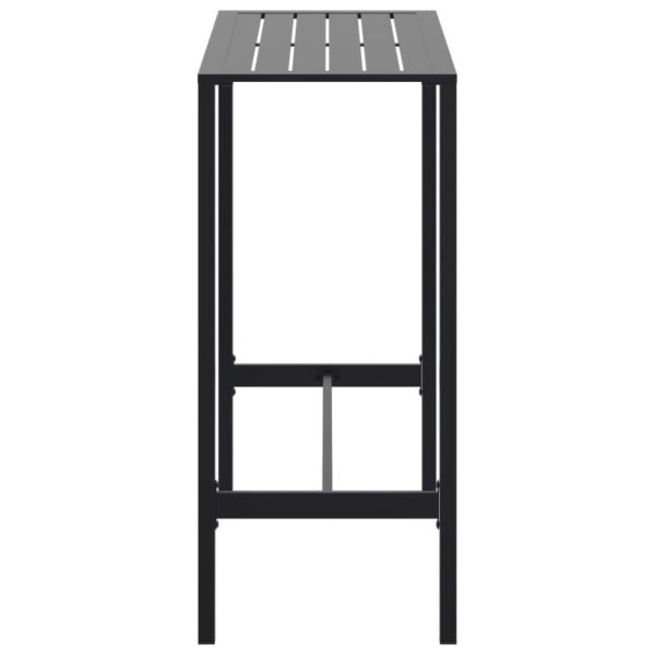 Бар маса, черна, 100x50x110 см, прахово боядисана стомана