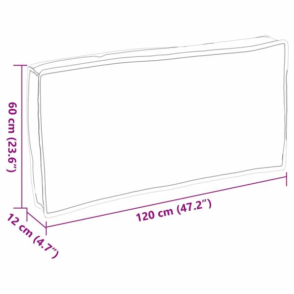 Възглавница Бежово 120 х 60 х 12 см Оксфордска тъкан