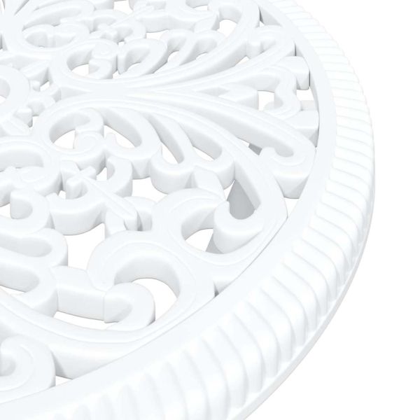 Градински бистро комплект 3 pcs Бяло Алуминий