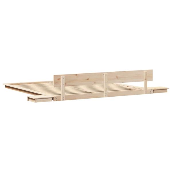 Рамка за легло Кафяво 200 x 200 cm Дърво