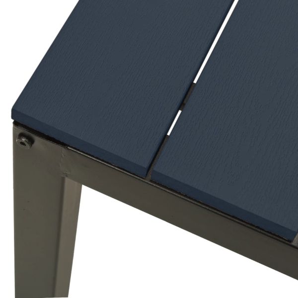 Градинска пейка, 110 см, стомана и WPC, черна