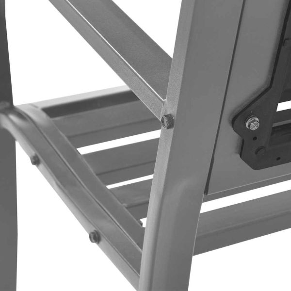 Градинска пейка, черна, 120 см, стомана