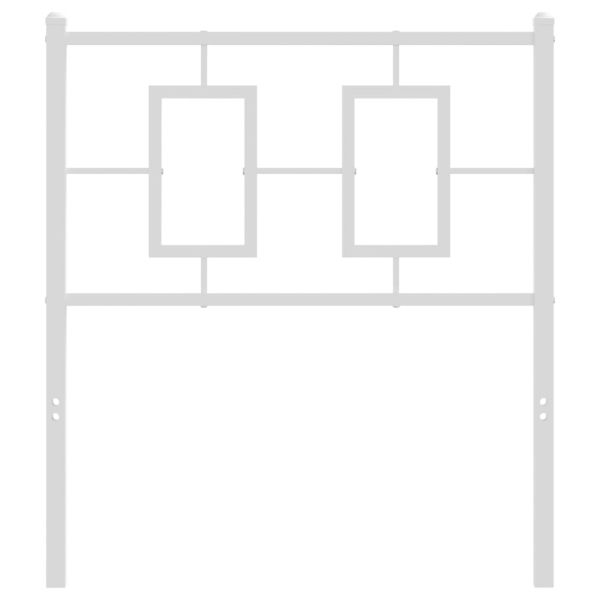 Метална резервна табла за легло, бяла, 80 см