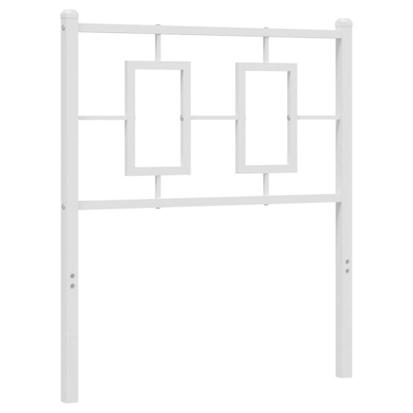 Метална резервна табла за легло, бяла, 80 см