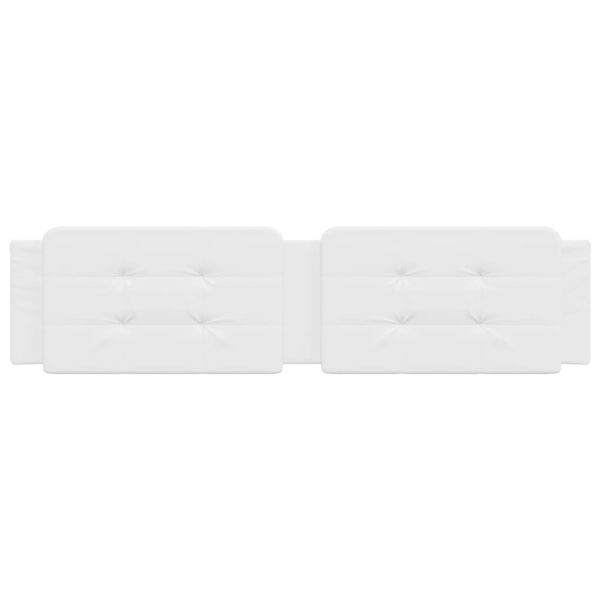 Мека табла за легло Zadar, бяла, 200 см, изкуствена кожа