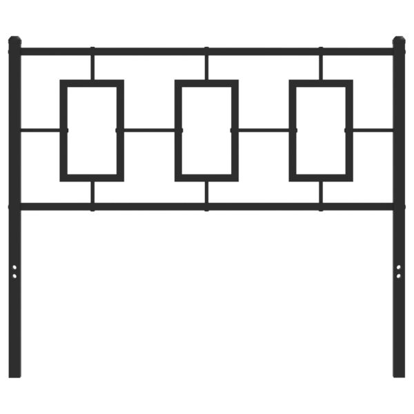 Метална резервна табла за легло, черна, 100 см